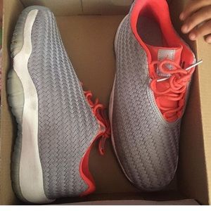 Coral , white & grey Jordan futures